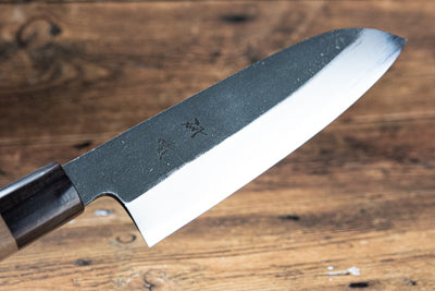 Blue Carbon Steel Kurouchi Chef's Knife Cherry Handle - Ninja